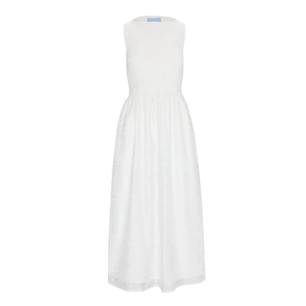 Hill House THE COSIMA NAP DRESS IN WHITE PATCHWORK ORGANZA